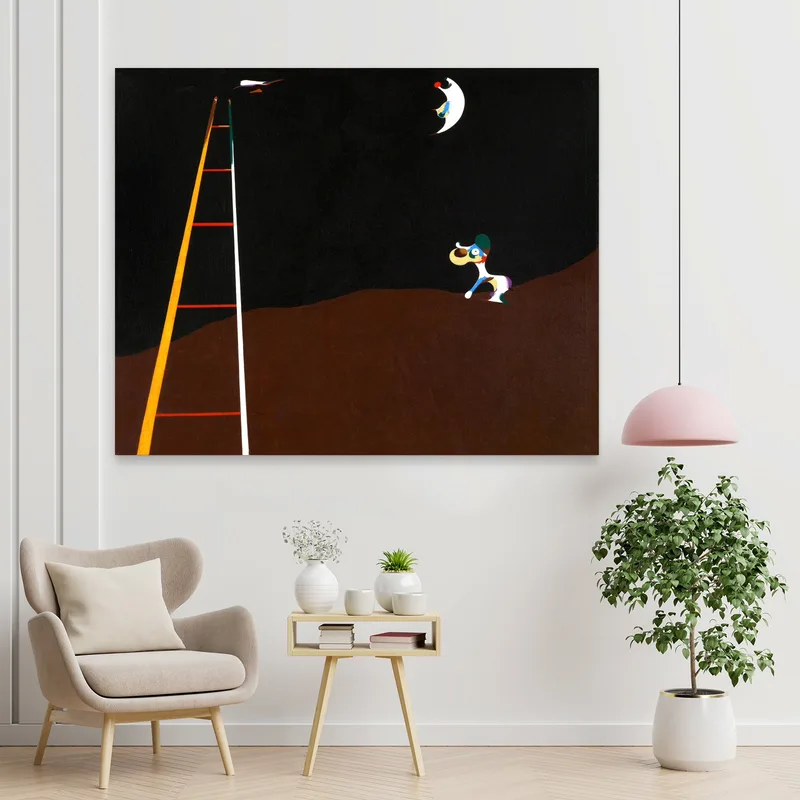 Chien Qui Aboie À La Lune Joan Mirò tableau impression sur toile