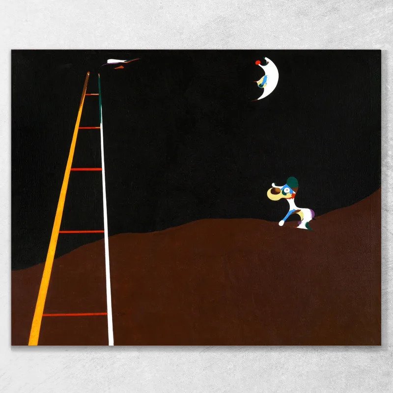 Chien Qui Aboie À La Lune Joan Mirò tableau impression sur toile