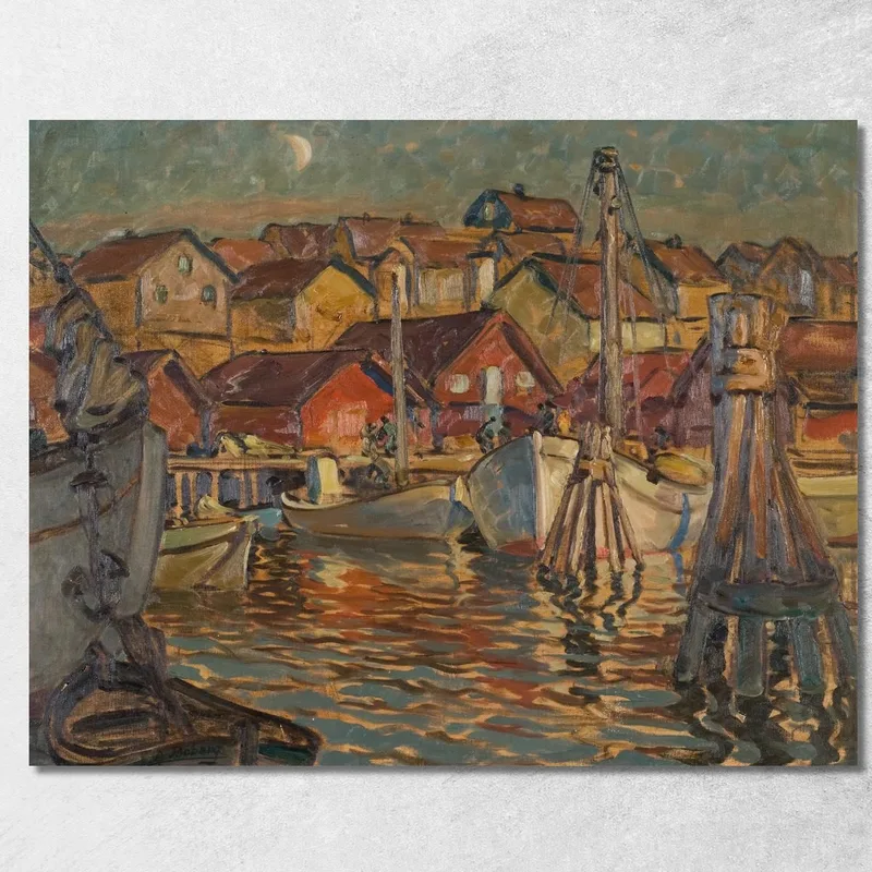 Un Porto Di Pescatori. Studio Dalla Norvegia Settentrionale Anna Boberg quadro stampa su tela