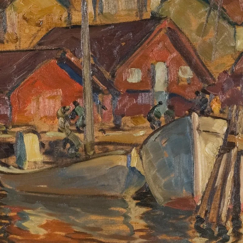 Un Port De Pêche. Étude Réalisée Dans Le Nord De La Norvège Anna Boberg