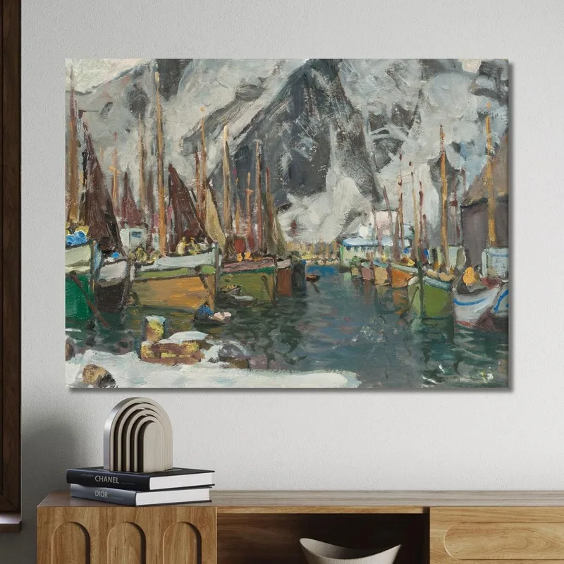 Tra Le Barche Da Pesca A Svolvaer. Studio Da Lofoten Anna Boberg