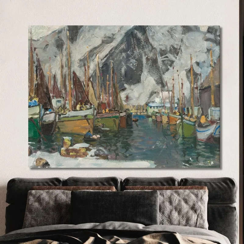 Tra Le Barche Da Pesca A Svolvaer. Studio Da Lofoten Anna Boberg