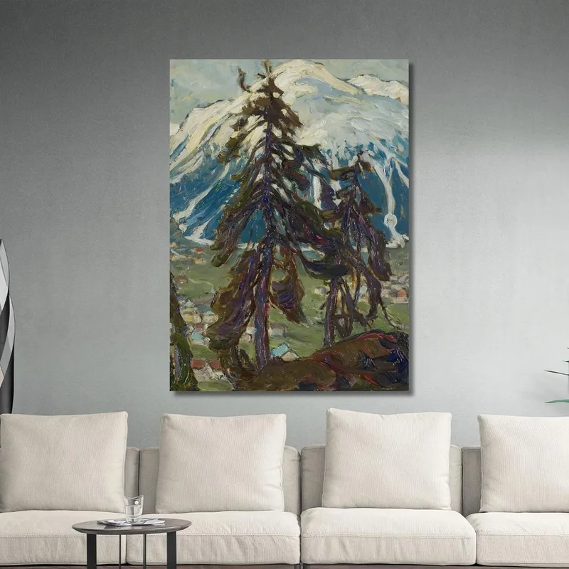 Abeti Davanti Alle Montagne. Studio Dalla Norvegia Settentrionale Anna Boberg