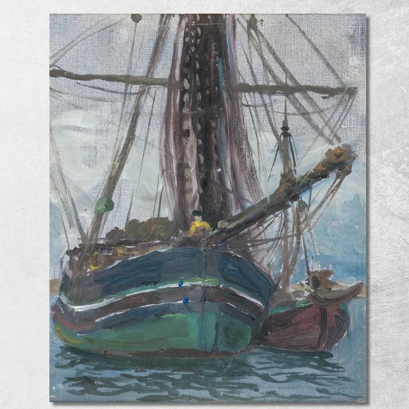 Nebbia Che Si Alza Dal Mare. Studio Da Lofote Anna Boberg quadro stampa su tela