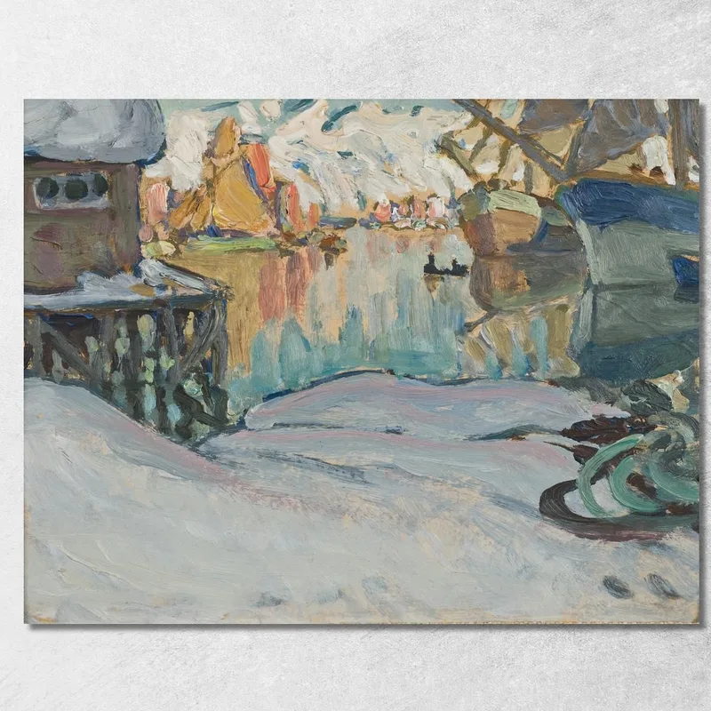 Dal Porto Di Svolvaer. Studio Da Lofoten Anna Boberg quadro stampa su tela