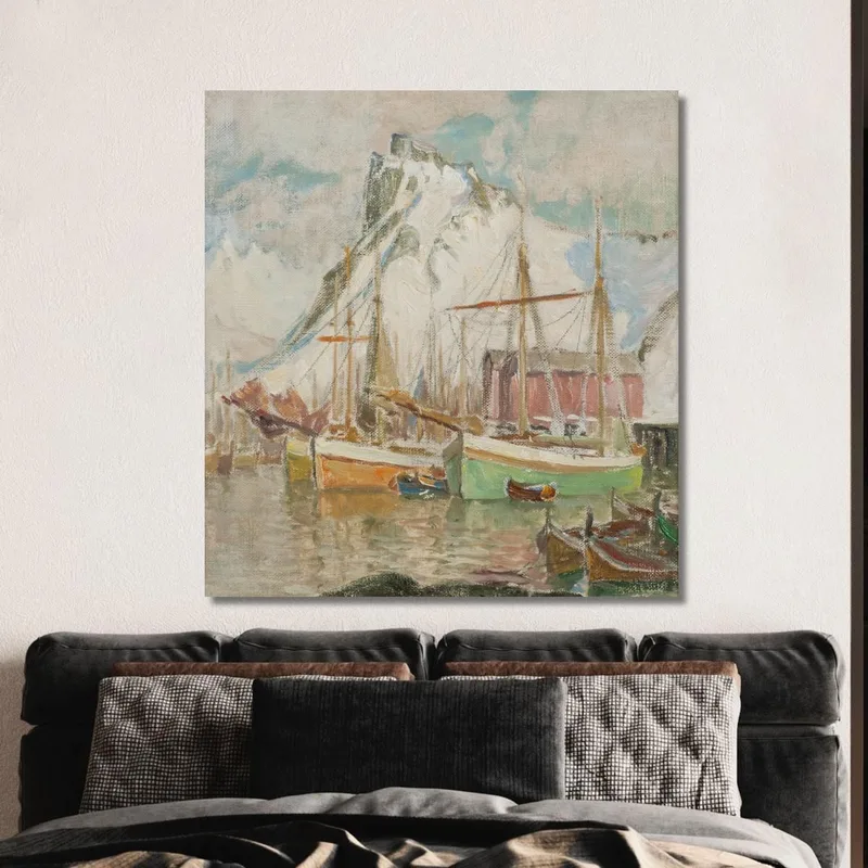 Dans Le Port De Svolvaer. Étude Depuis Les Îles Lofoten Anna Boberg
