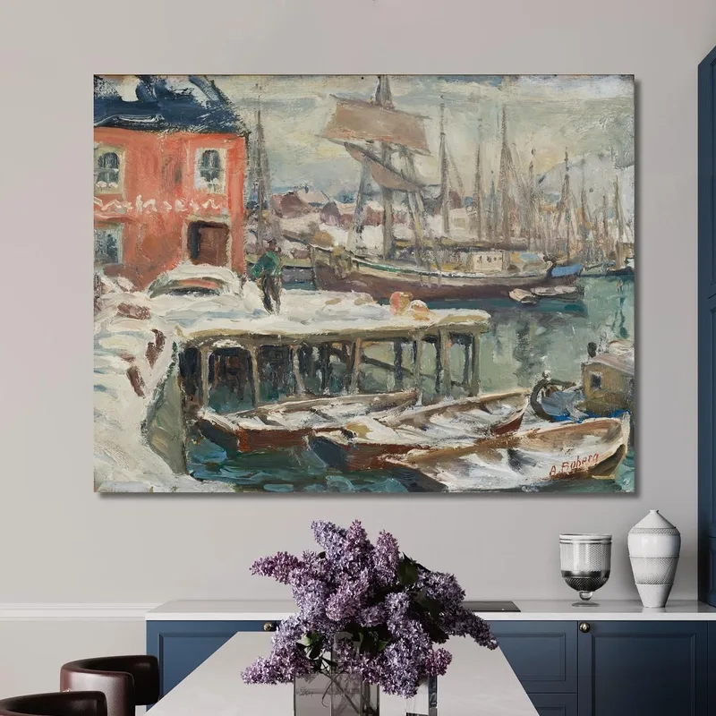 Jetty Lofoten. Study From North Norway Anna Boberg
