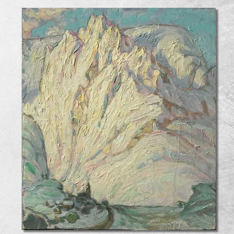 Les Montagnes Enneigées. Étude Depuis Les Îles Lofoten Anna Boberg tableau impression sur toile