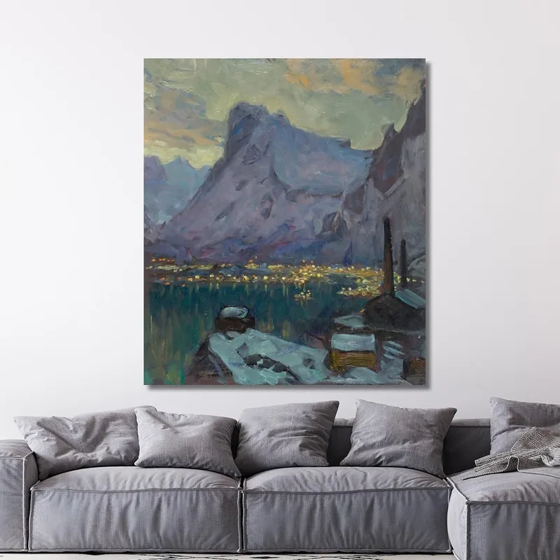 Le Port De Svolvaer Au Plus Fort De La Saison De Pêche. Étude Des Îles Lofoten Anna Boberg