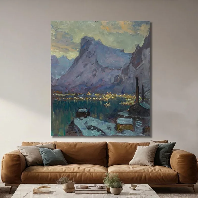 Le Port De Svolvaer Au Plus Fort De La Saison De Pêche. Étude Des Îles Lofoten Anna Boberg