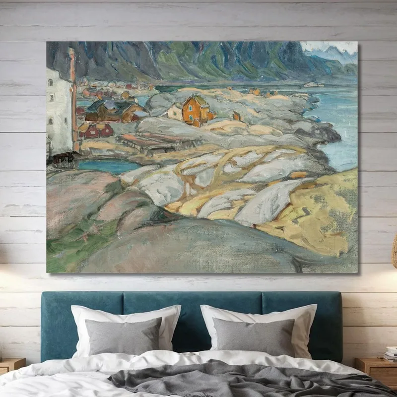El Pueblo Al Pie De La Montaña. Estudiar Desde Lofoten Anna Boberg