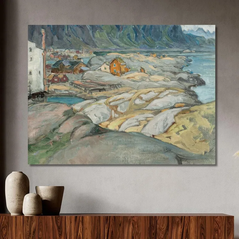 El Pueblo Al Pie De La Montaña. Estudiar Desde Lofoten Anna Boberg