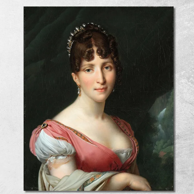 Ritratto Di Ortensia Di Beauharnais, Regina D'Olanda Anne Louis Girodet-Trioson quadro stampa su tela