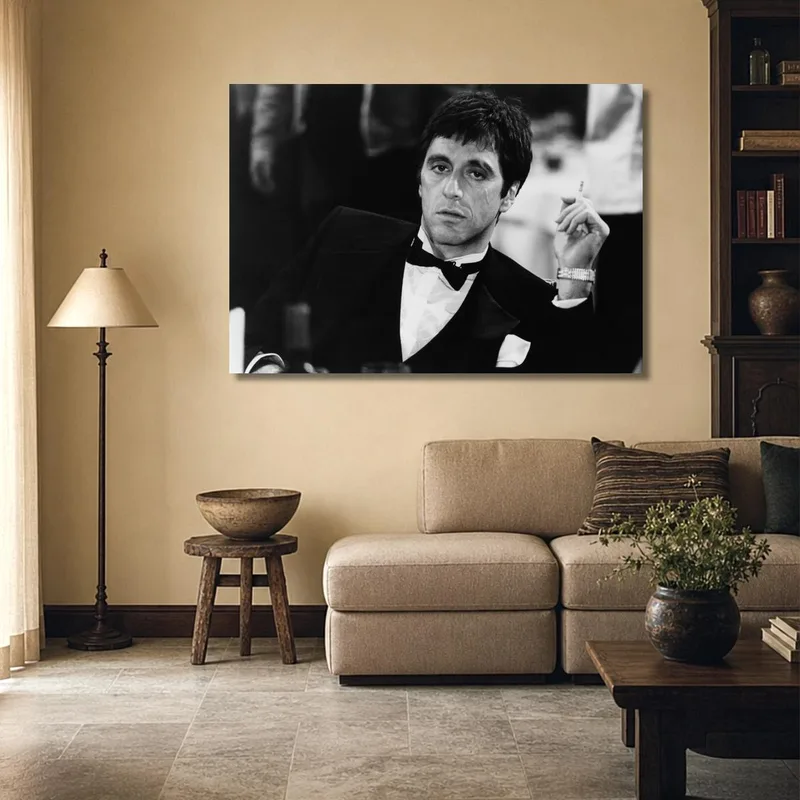 Stampa su canvas scarface in tuxedo