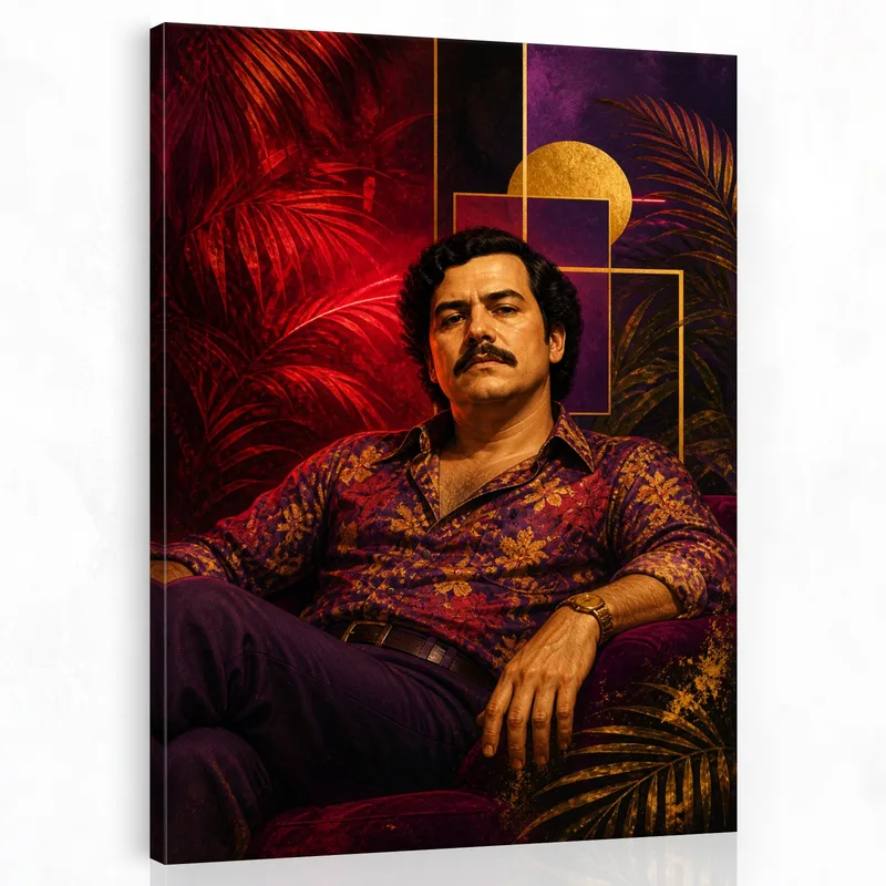 Leinwanddruck pablo escobar regal-porträt