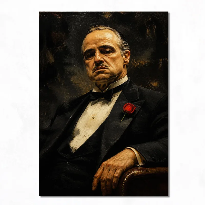 Quadro su tela il padrino in smoking
