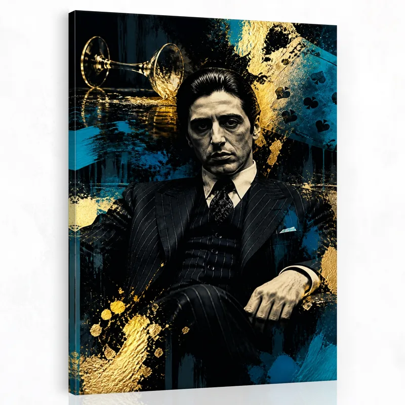 Leinwanddruck cinematisches gangster-porträt