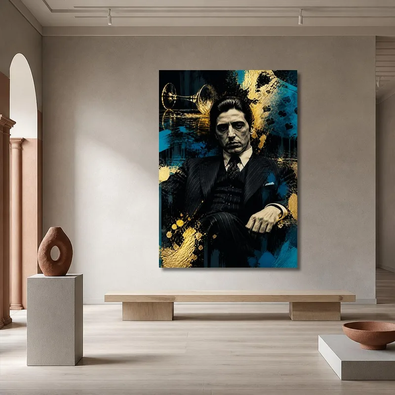 Impression sur toile portrait de gangster cinématographique