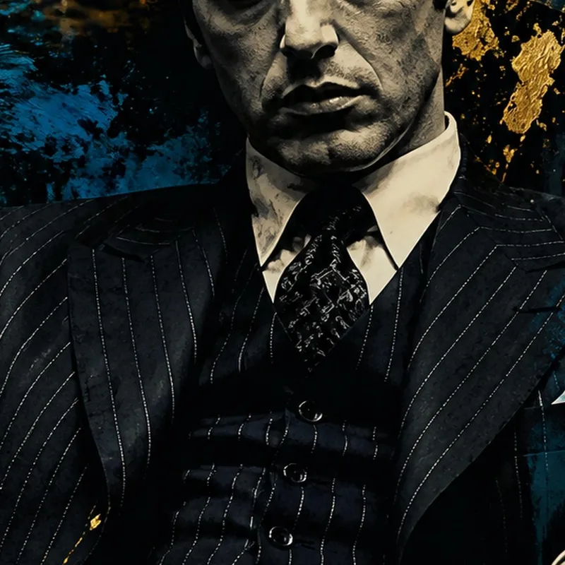Impression sur toile portrait de gangster cinématographique
