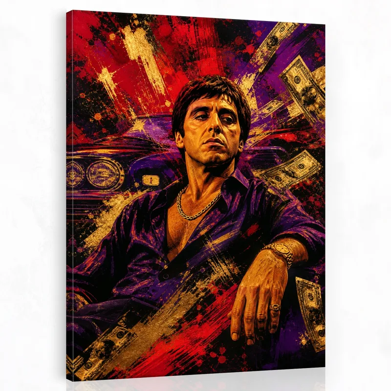 Ikonisches Porträt von Scarface modernes wandbild
