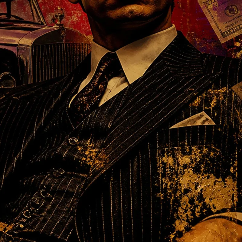 Vintage Mafia-Portrait modernes wandbild