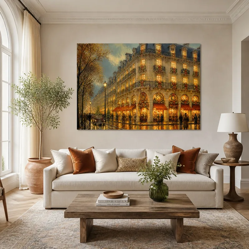 Pariser Winterlichter modernes wandbild