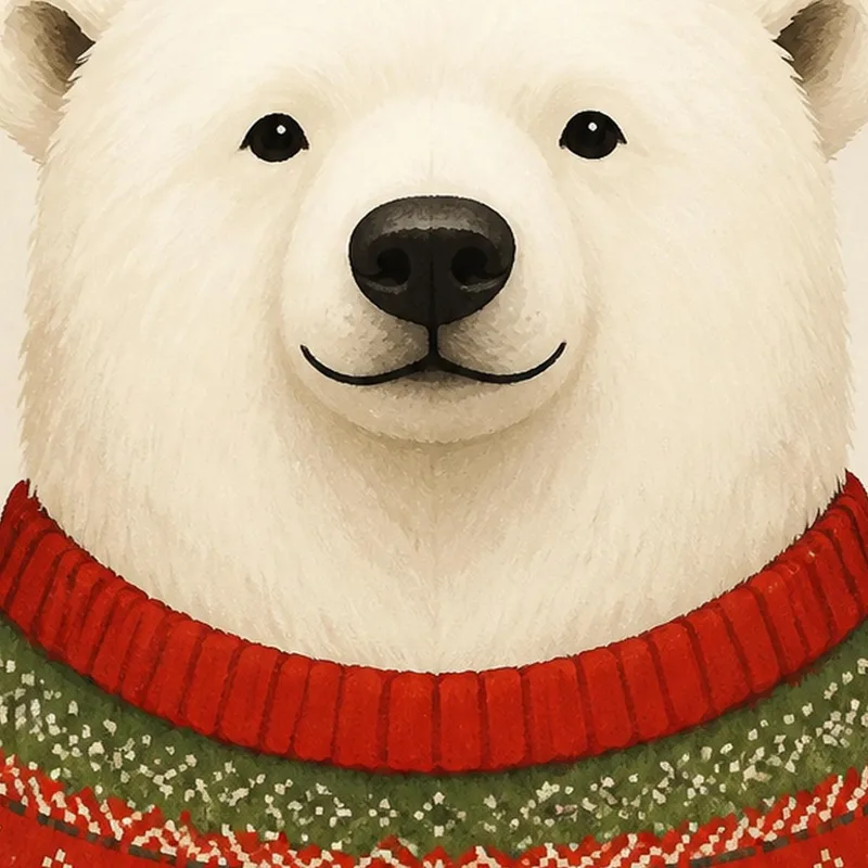 Polar Bear Weihnachts-Pullover drucken auf leinwand