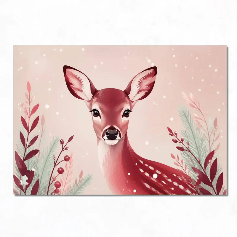 Red Deer Portrait canvas art print