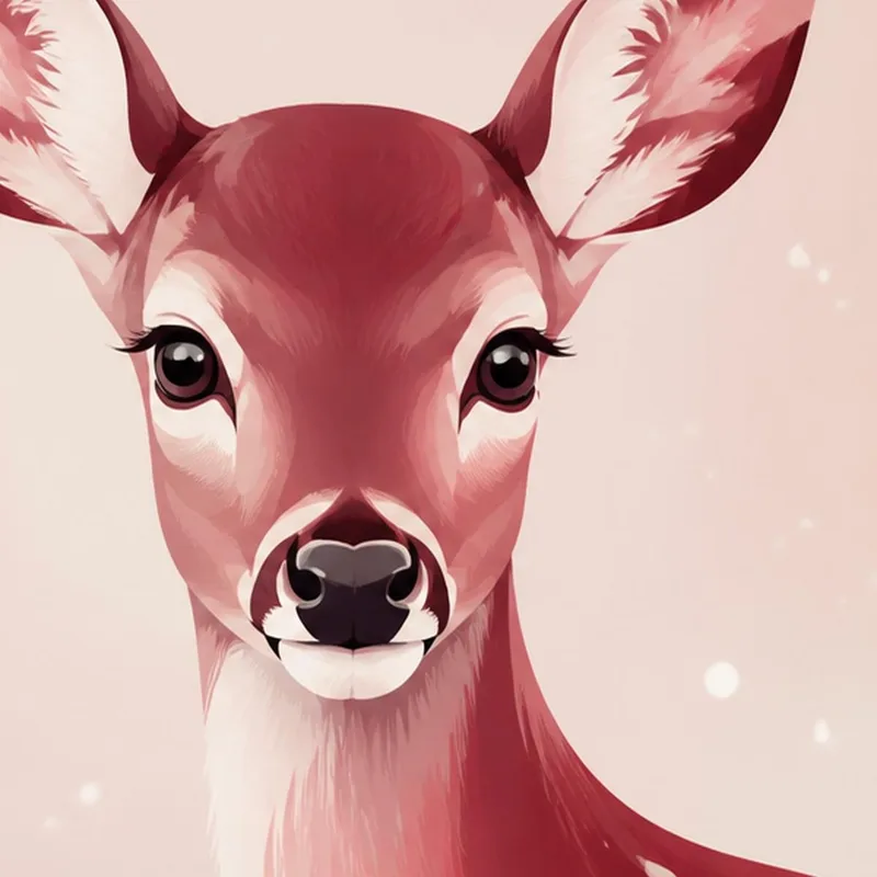 Red Deer Portrait canvas art print