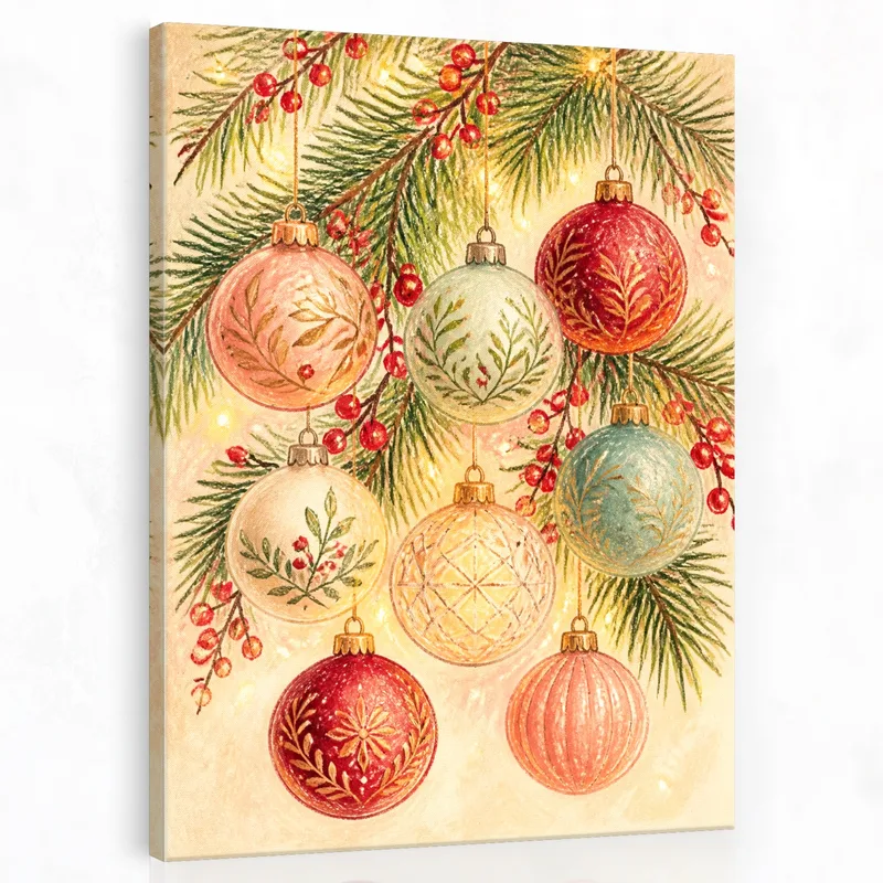 Weihnachtsornamente modernes wandbild