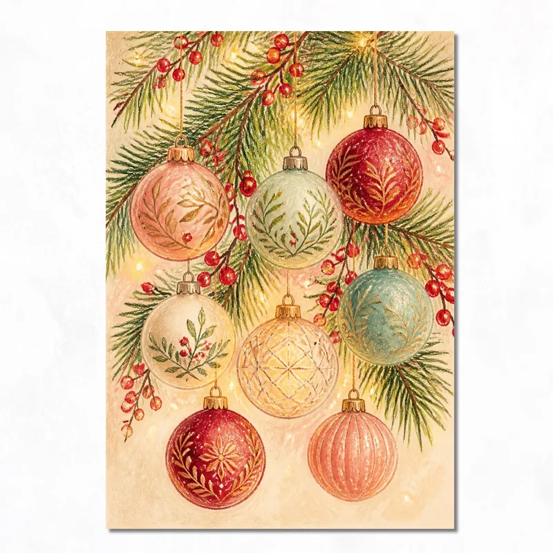 Adornos navideños cuadro moderno