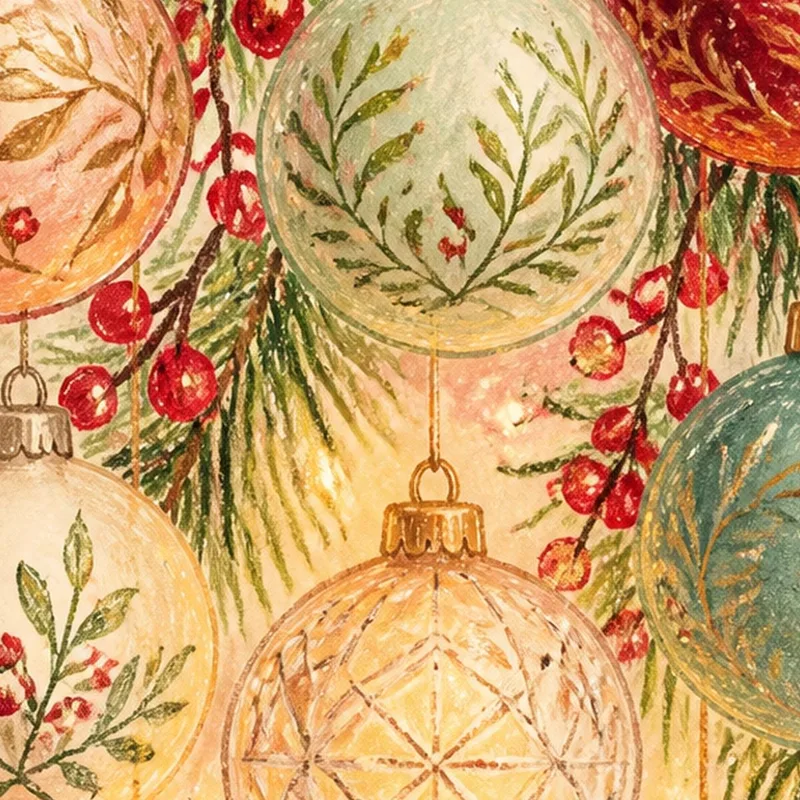 Adornos navideños cuadro moderno
