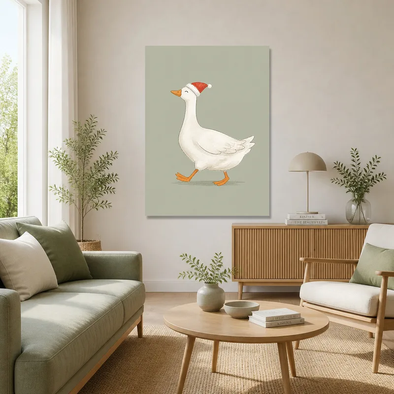 Weihnachtsgans drucken auf leinwand