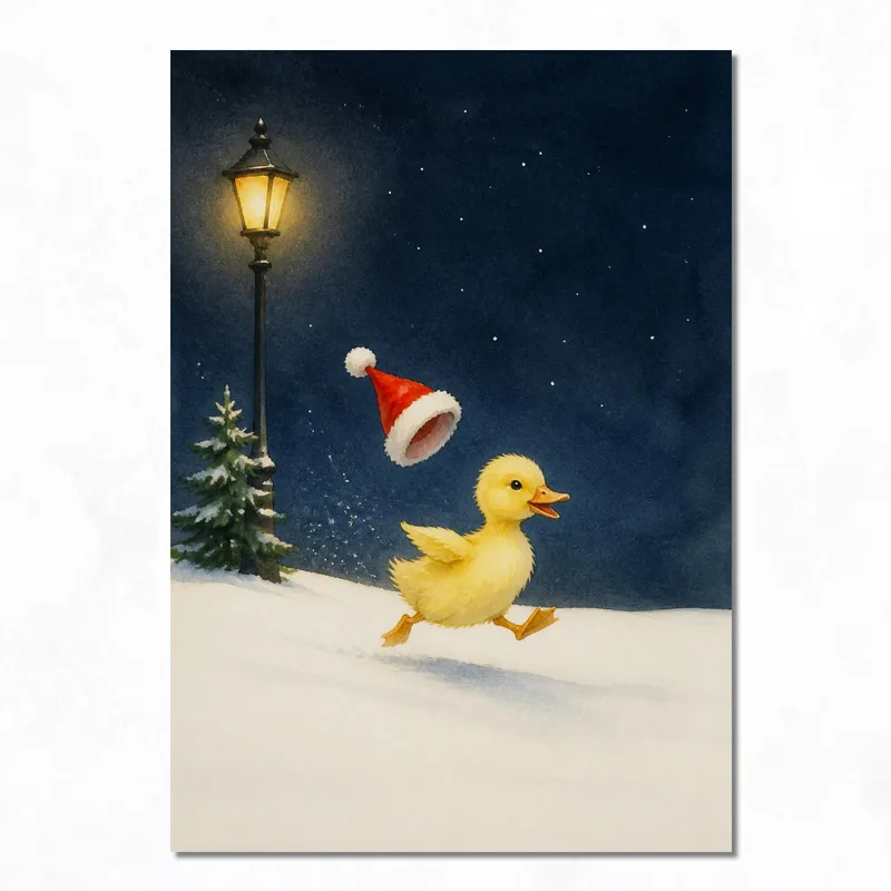 Weihnachtsente modernes wandbild