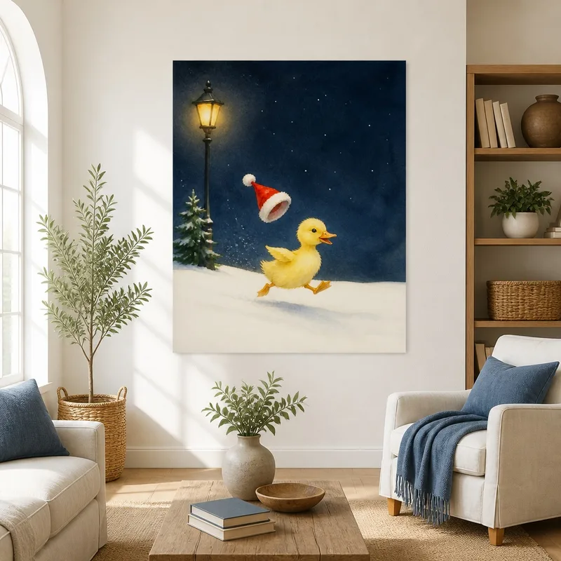 Weihnachtsente modernes wandbild