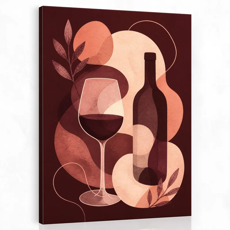 Stampa su canvas calice da vino rosso