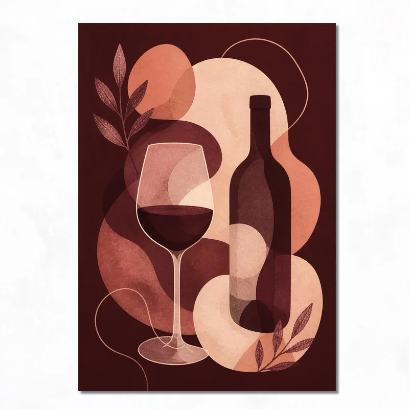Stampa su canvas calice da vino rosso