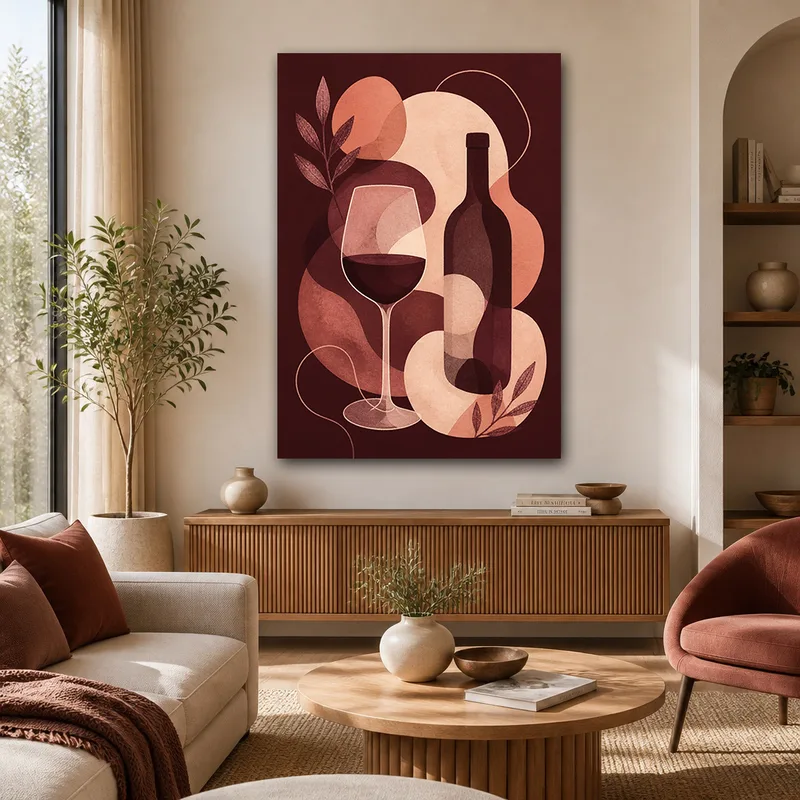 Stampa su canvas calice da vino rosso