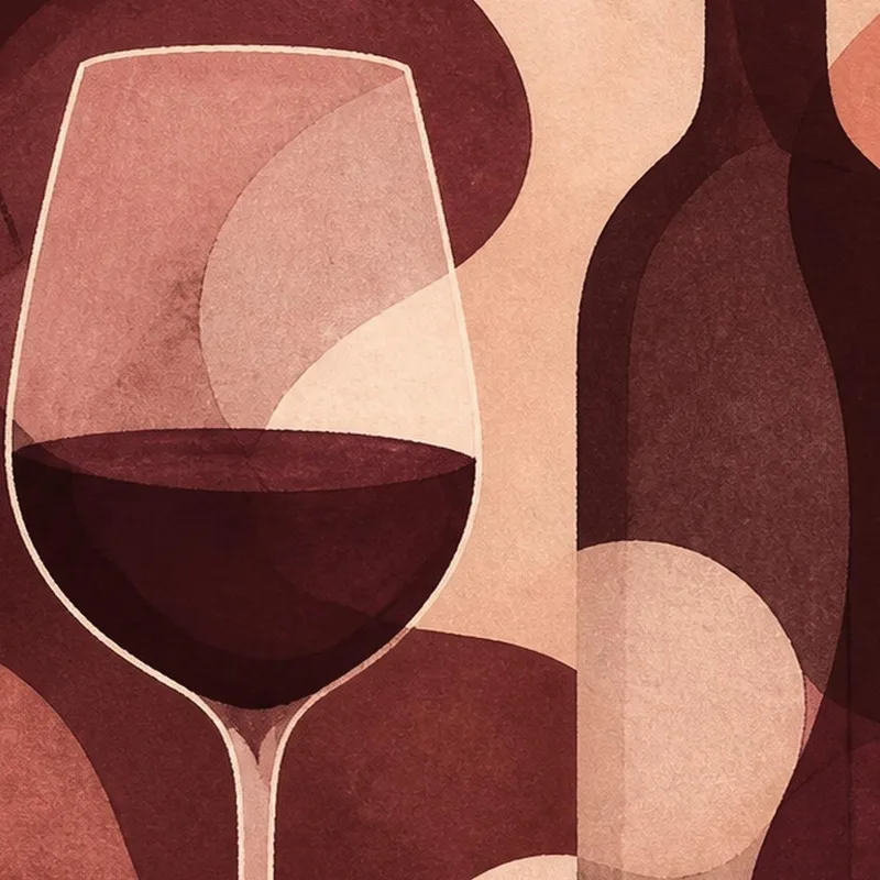 Stampa su canvas calice da vino rosso