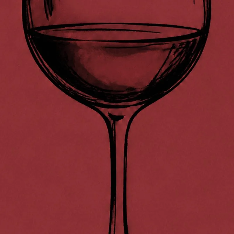 Calice da Vino Rosso quadro moderno su tela