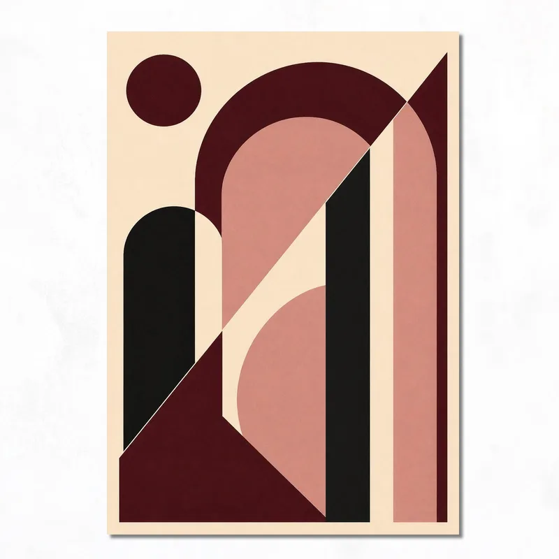 Lienzo artistico composición abstracta geométrica