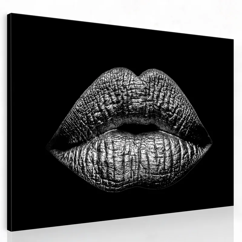Arte de labios negros cuadro en lienzo