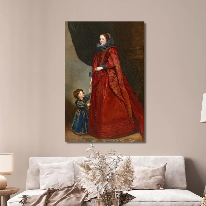 Una Signora Genovese Con Il Suo Bambino Anthony van Dyck