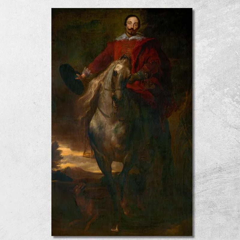 Ritratto Equestre Anthony van Dyck quadro stampa su tela