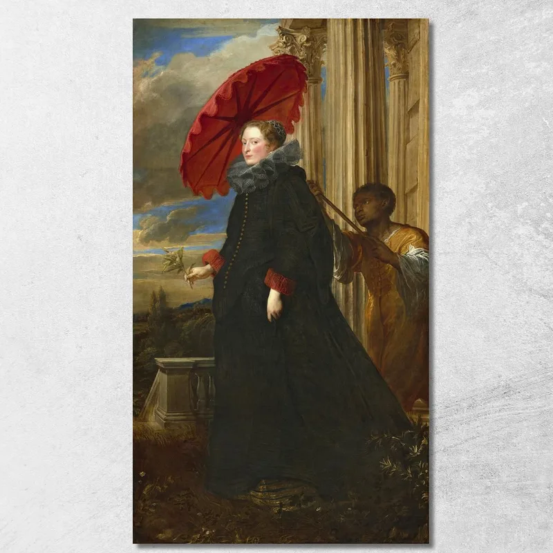 Marchesa Elena Grimaldi Cattaneo Anthony van Dyck quadro stampa su tela