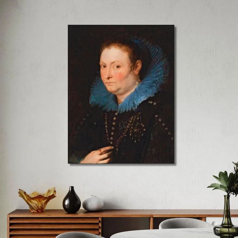 Retrato De Una Dama De Medio Cuerpo Que Se Dice Que Es Una Mujer Noble Genovesa Anthony van Dyck