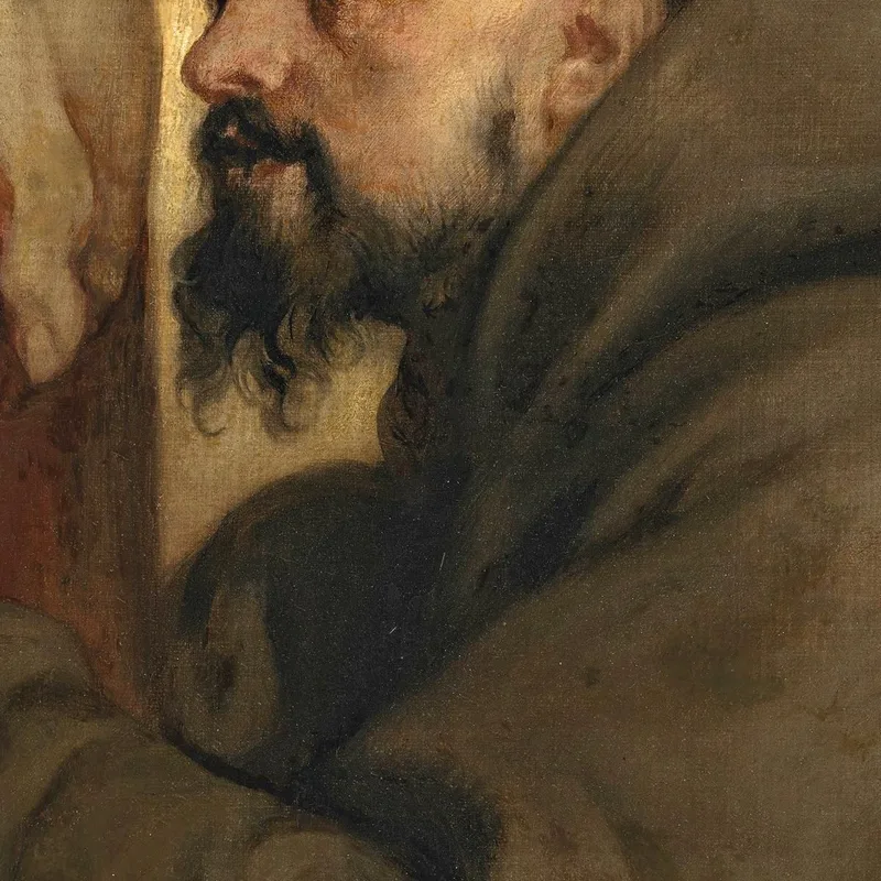Der Heilige Franz Von Assisi Am Fuße Des Kreuzes Anthony van Dyck