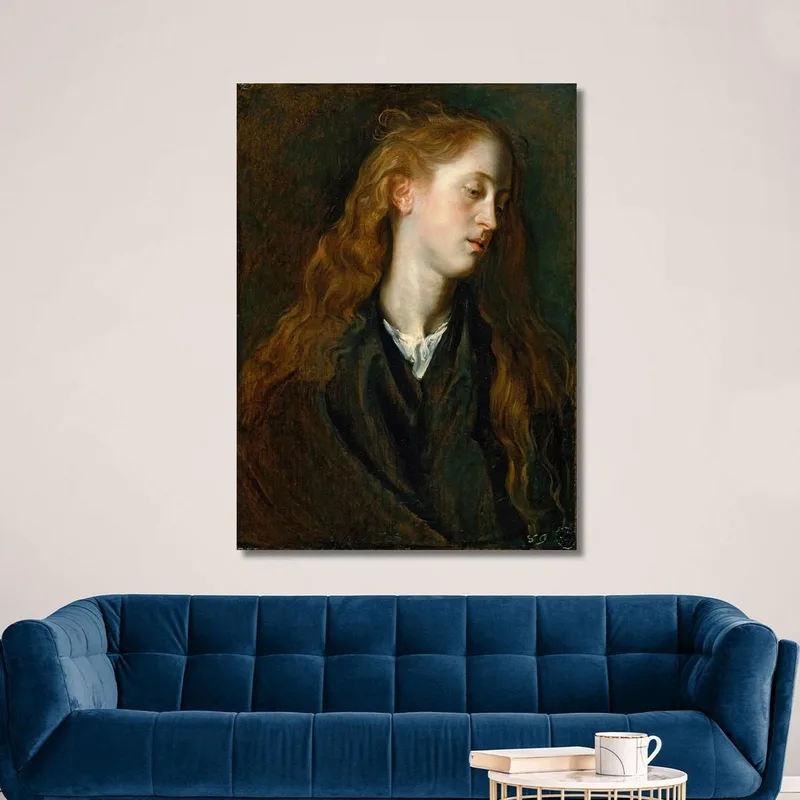 Studienkopf Einer Jungen Frau Anthony van Dyck
