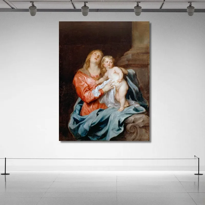 La Madonna Col Bambino Anthony van Dyck quadro stampa su tela
