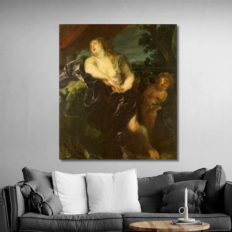 La Santa Maddalena Penitente Anthony van Dyck quadro stampa su tela